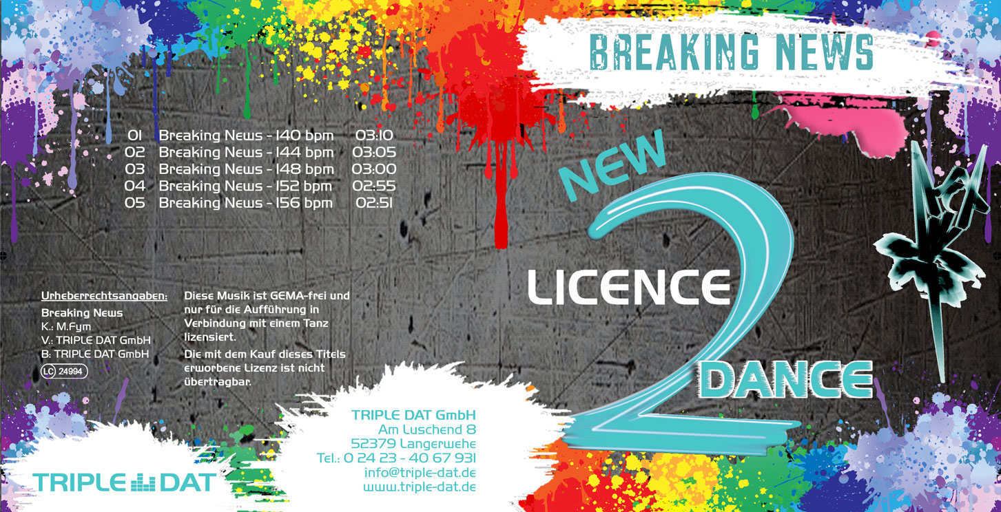 New Licence 2 Dance - Breaking News (Download)